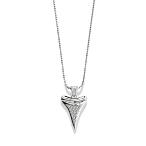 Shark Tooth Infinity Clasp Necklace by Lauren Howe | .925 Sterling Silver | Crystal