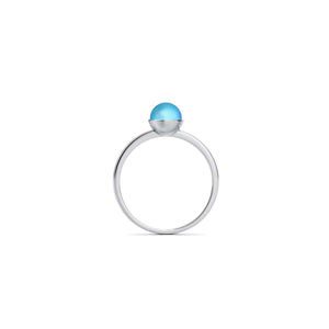 Aquamarine | .925 Sterling Silver | Mermaid Glass Ring