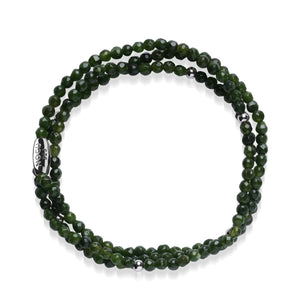 Green Jade | .925 Sterling Silver | Gemstone Wrap
