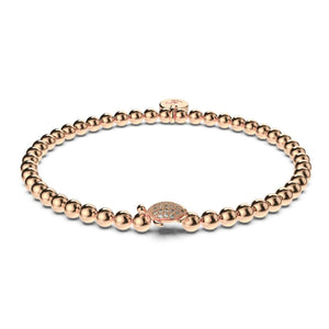 Tortuga | 18k Rose Gold Vermeil | .925 Sterling Silver | Cubic Zirconia Crystal Sea Turtle Bracelet