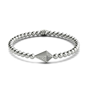 Kite | Silver | Crystal Charm Bracelet