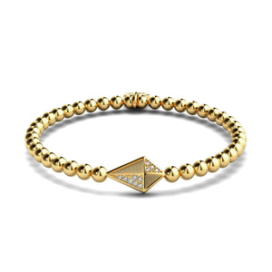 Kite | 18k Gold | Crystal Charm Bracelet