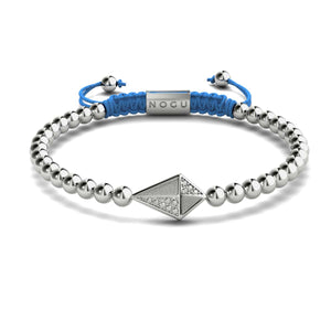 Kite | Silver & Blue | Crystal Macrame Charmballa Bracelet