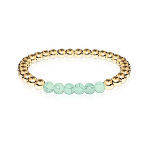Proud | 18k Gold | Green Turquoise | Gemstone Expression Bracelet