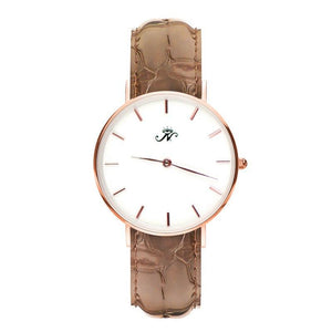 Bathurst - Rose Gold Timepiece with Brown Leather
