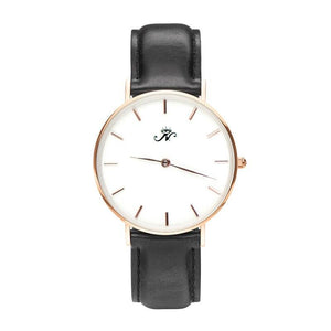 Kipling - Designer Watch Timepiece in Gold with Genuine Black Leather and Baton Style Face