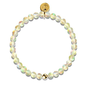 Pineapple Crystal | Gold Vermeil | Mermaid Glass Bead Bracelet
