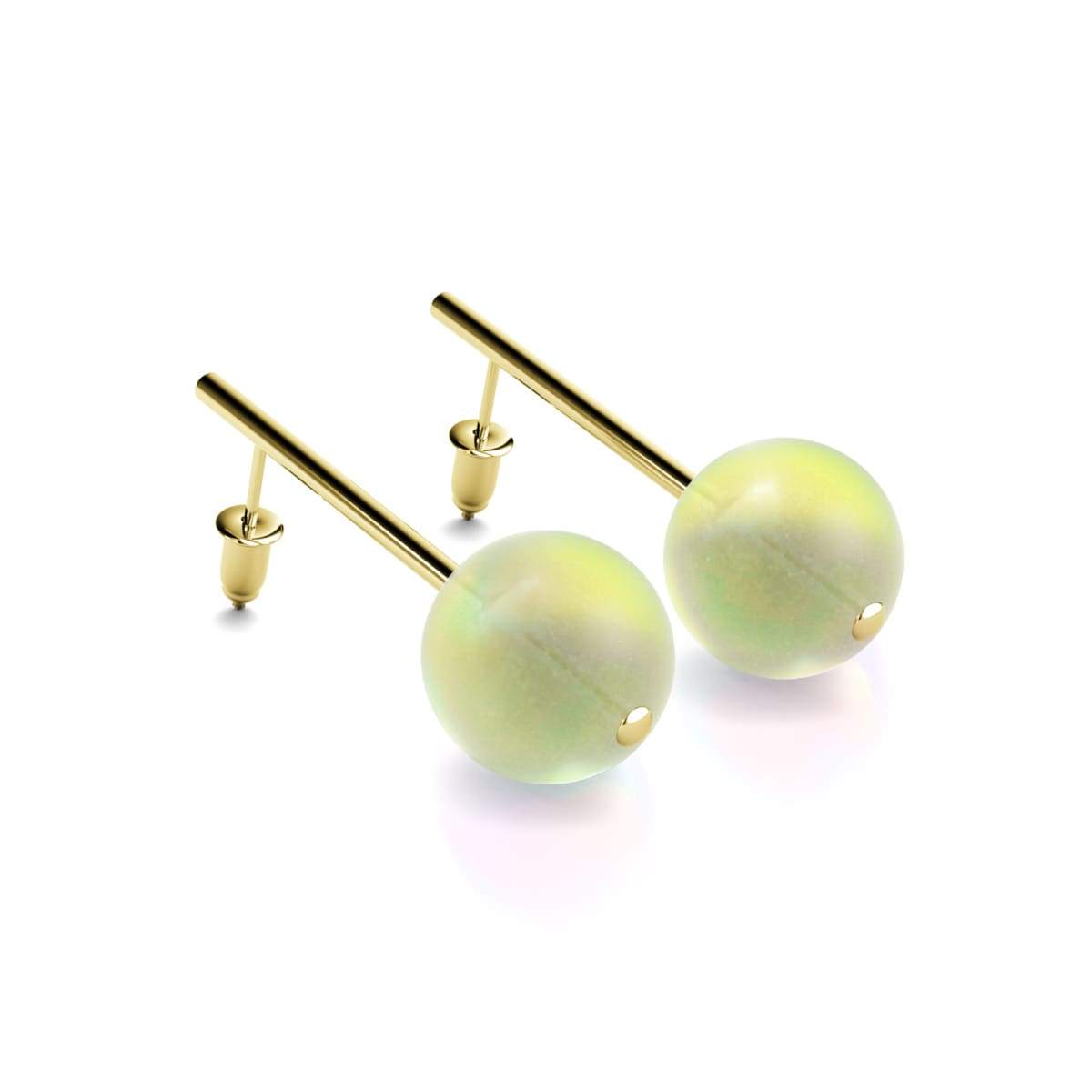 Canary | .925 Sterling Gold Vermeil | Mermaid Glass Drop Earrings