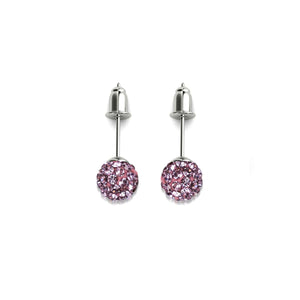 Flamingo Crystal | .925 Sterling Silver | Mini Kikiballa Earrings
