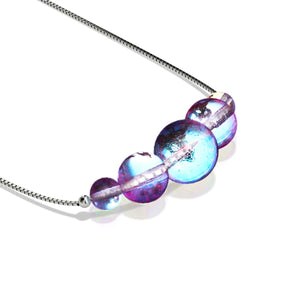 Ultraviolet | .925 Sterling Silver | Galaxy Glass Infinity Clasp Necklace