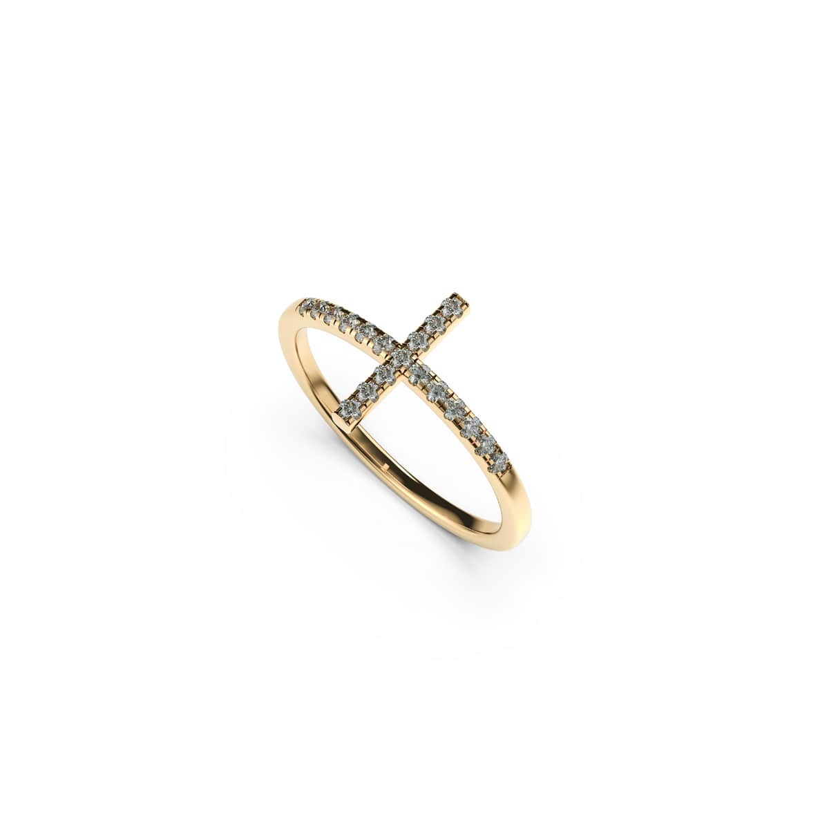 Blessed | 18k Gold Vermeil | .925 Sterling Silver  | Cubic Zirconia Crystal Cross Ring