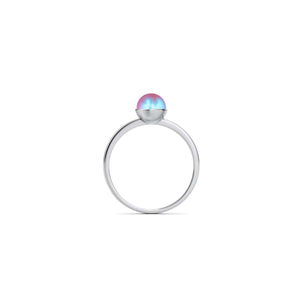 Pink | .925 Sterling Silver | Mermaid Glass Ring
