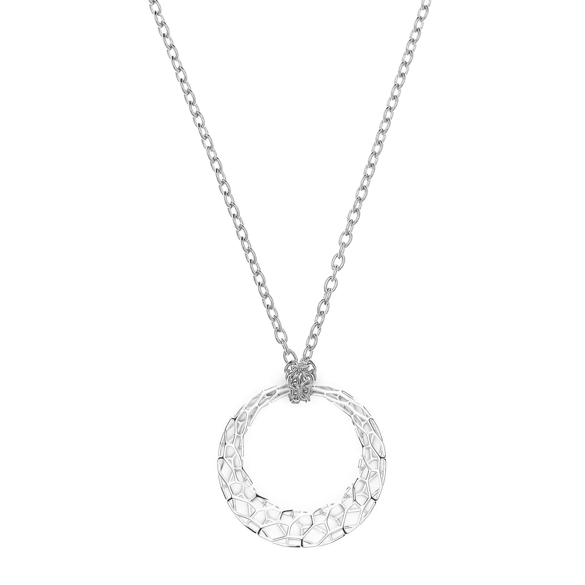 The HALO HIVE Necklace |  Loop | Platinum Sterling