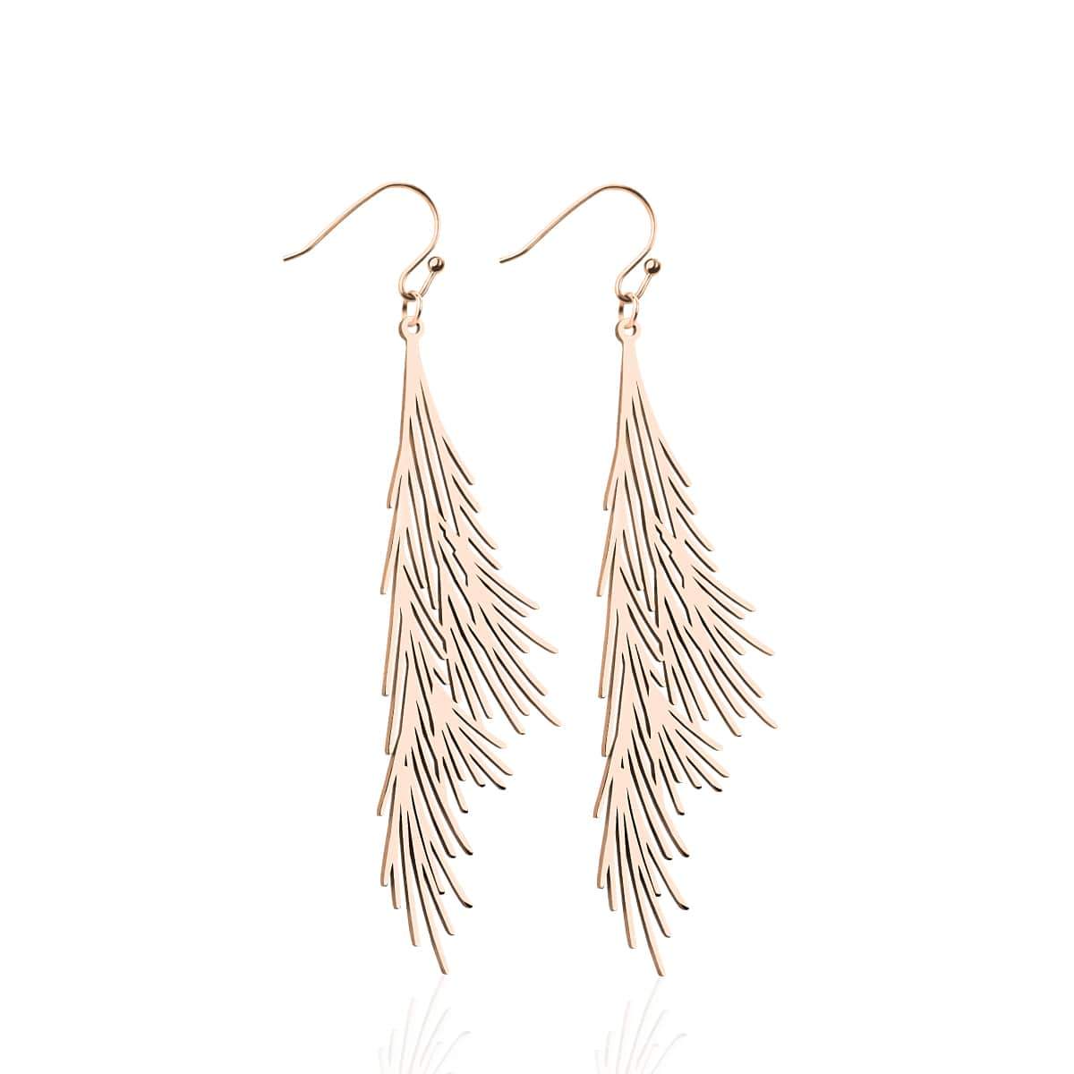 Palm Leaf | 18k Rose Gold | Gilded Earrings