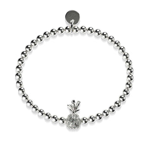 Piña Colada | Silver | Crystal Pineapple Bracelet