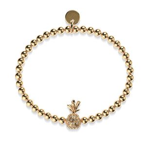 Piña Colada | 18k Gold | Crystal Pineapple Bracelet