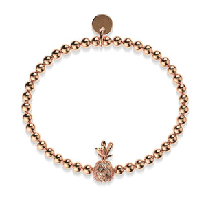 Piña Colada | 18k Rose Gold | Crystal Pineapple Bracelet