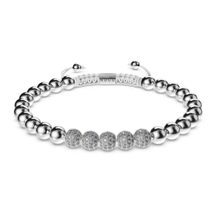 Silver | Crystal Pavé Gala Bracelet | White