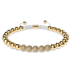 18k Gold | Crystal Pavé Gala Bracelet | White