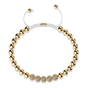 18k Gold | Crystal Pavé Gala Bracelet | White