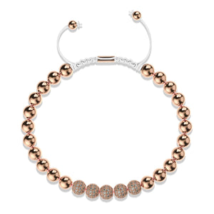 18k Rose Gold | Crystal Pavé Gala Bracelet | White