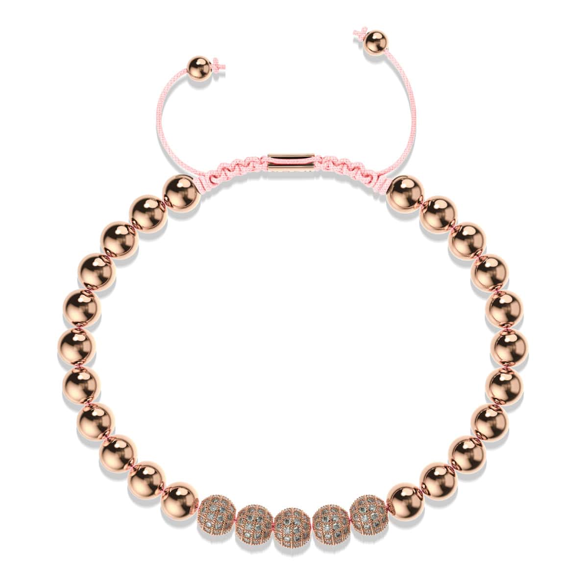 18k Rose Gold | Crystal Pavé Gala Bracelet | Pink