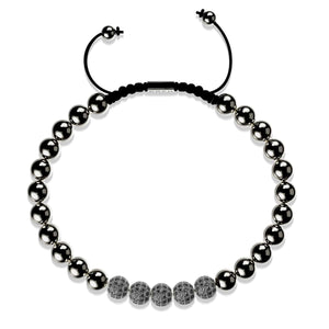 Gunmetal | Crystal Pavé Gala Bracelet | Black