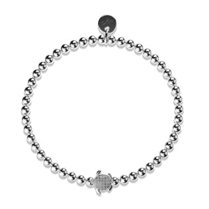 Tortuga | Silver | Crystal Sea Turtle Bracelet