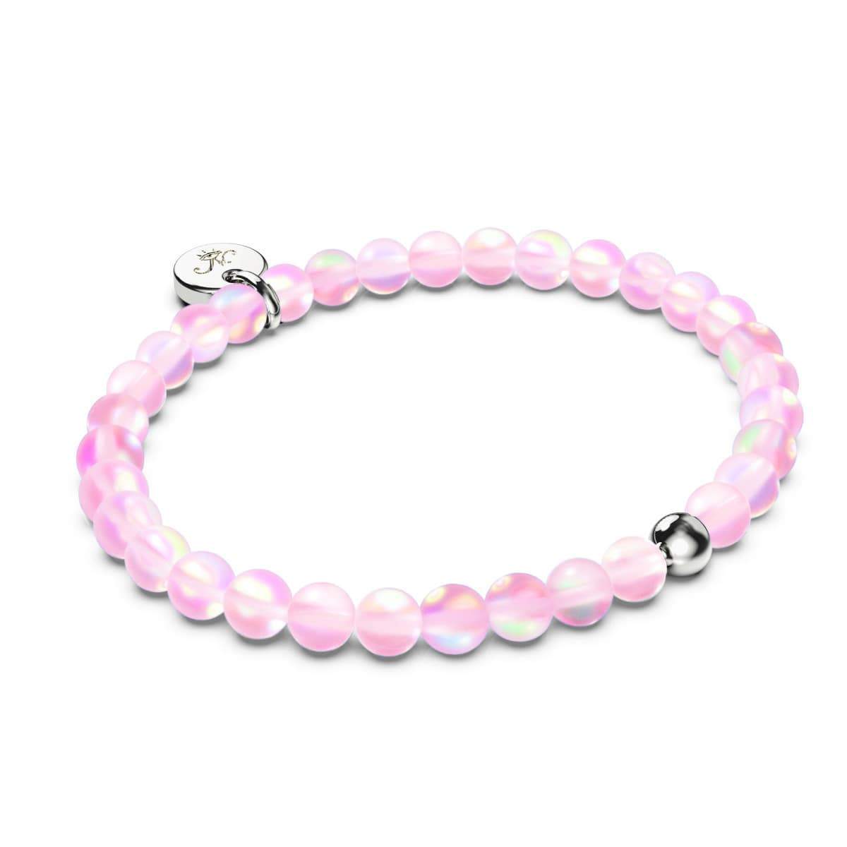 Pink | .925 Sterling Silver Mermaid Glass Gift Set | Bracelet and Stud Earrings