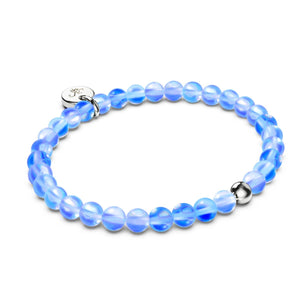 Sapphire |  .925 Sterling Silver | Mermaid Glass Bead Bracelet