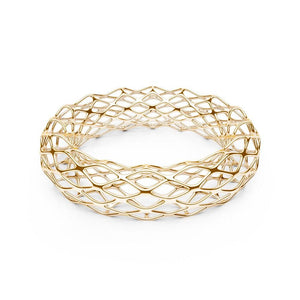 The GRID Bangle | Double Slim | 14k Gold Sterling