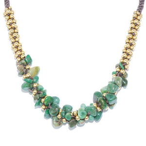 African Green Jade & Gold Plated Terra Bella Necklace