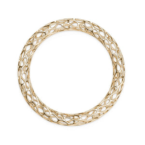 The HIVE Bangle | Double Wave | 14k Gold Sterling