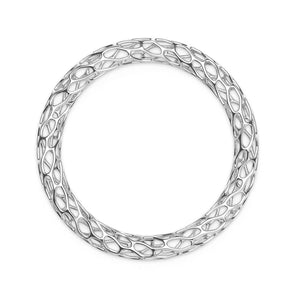 The HIVE Bangle | Double Wave | Platinum Sterling