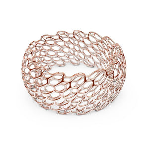 The HIVE Bangle | Double Wide | 14k Rose Gold Sterling