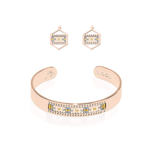 Monterey | 18k Rose Gold | Boho Bangle Earring Set