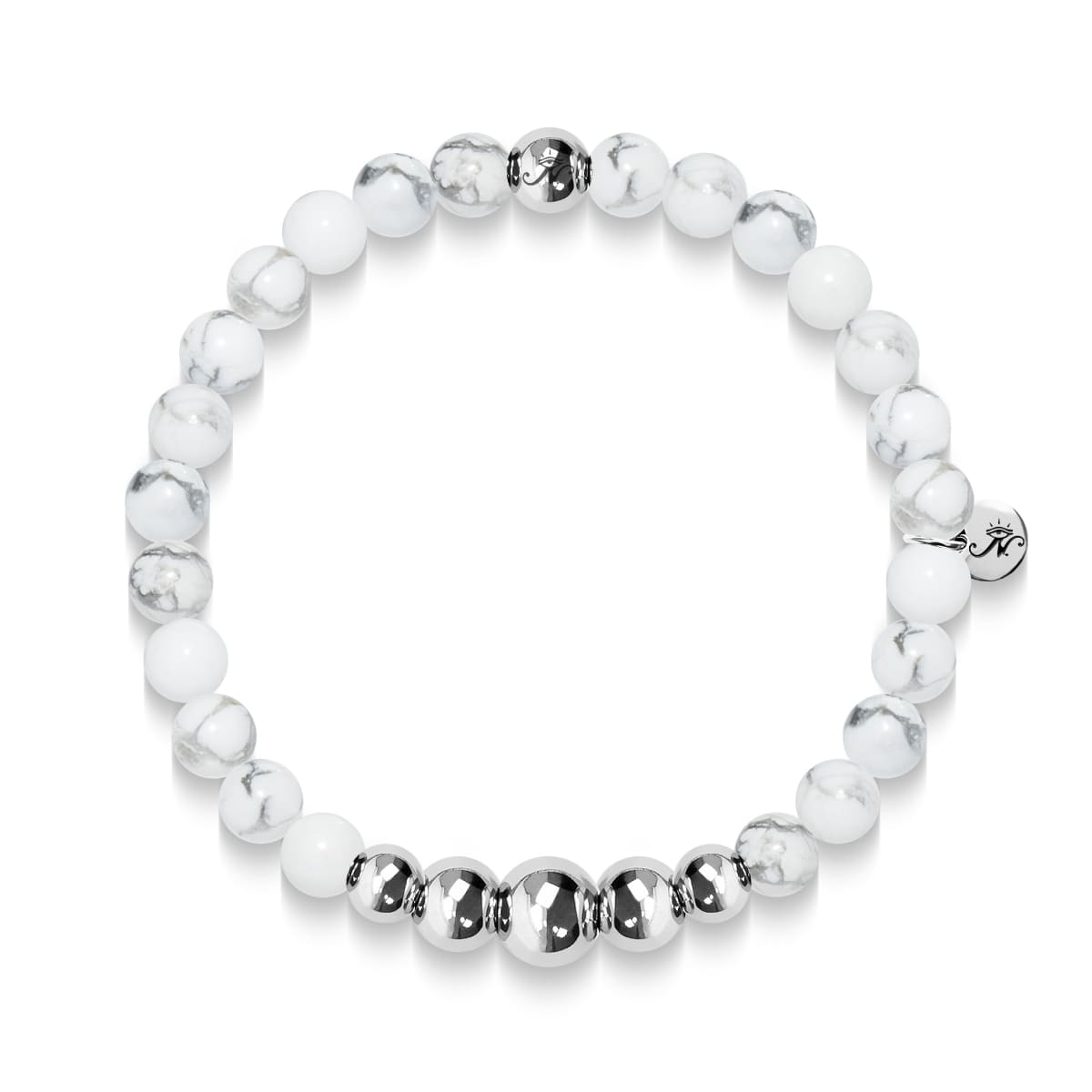 Virtuous | Silver Aura White Turquoise Bracelet