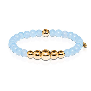 Healing | Gold Aura Aquamarine Bracelet