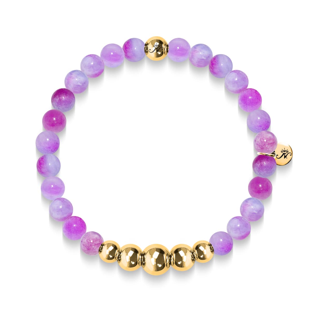 Loyalty | Gold Aura Multi Color Jade Bracelet