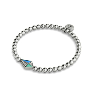 Kite | Silver | Enamel | Crystal Charm Bracelet