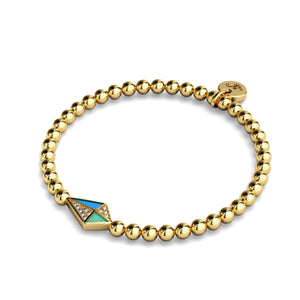 Kite | 18k Gold | Enamel | Crystal Charm Bracelet