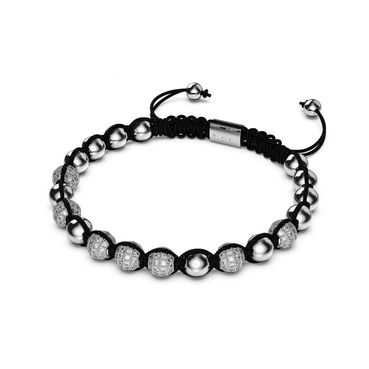 Silver | Crystal Pavé Kikiballa Bracelet | Black