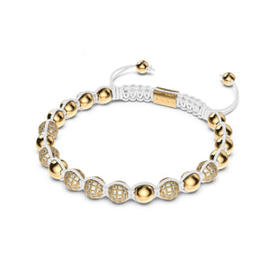 18k Gold | Crystal Pavé Kikiballa Bracelet | White
