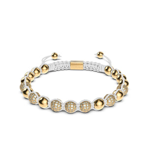 18k Gold | Crystal Pavé Kikiballa Bracelet | White