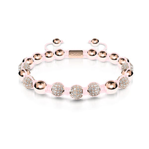 18k Rose Gold | Crystal Pavé Kikiballa Bracelet | Pink