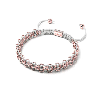 Supreme Kismet Links Bracelet | 18k Rose Gold | White | Thin