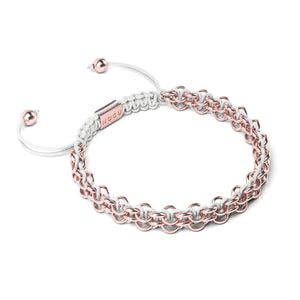 Supreme Kismet Links Bracelet | 18k Rose Gold | White | Thin
