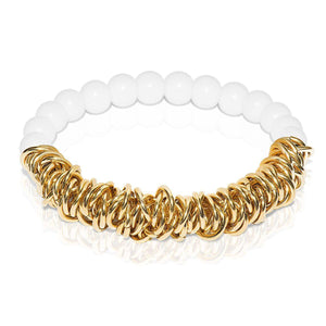 18k Gold | White Jasper | Links of Love Bracelet