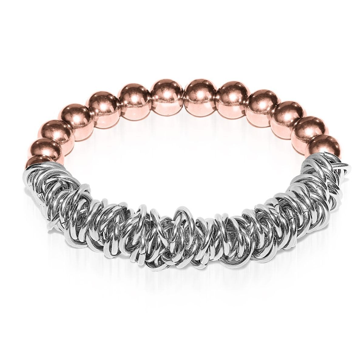 18k Rose Gold | Silver | Links of Love Bracelet