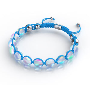 Blue | Aquamarine | Silver | Mermaid Glass Charmballa Bracelet